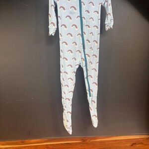 18-24m Kickee pants footed sleeper, rainbow print